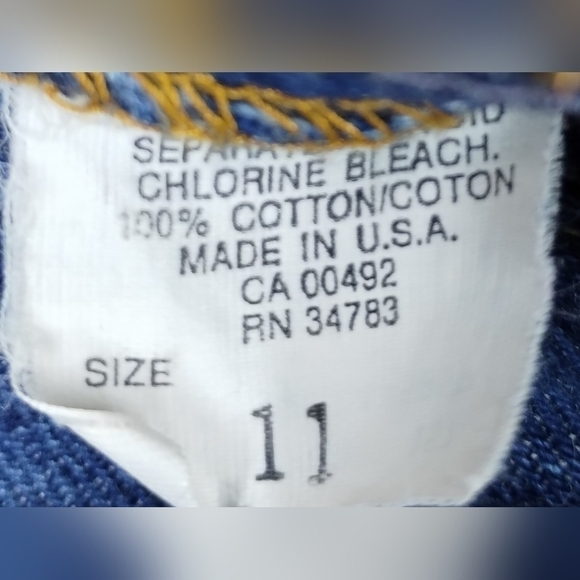 Vintage 80s Lee Women's Size 11 Mom Jeans Blue 100% Cotton Denim 28x34 Made USA - Picture 8 of 9